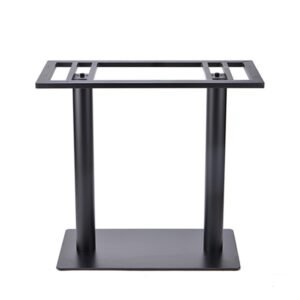 CL-IR-01 Industrial Black Steel Twin-Tube Flat Base for Large Tops (700x400mm)